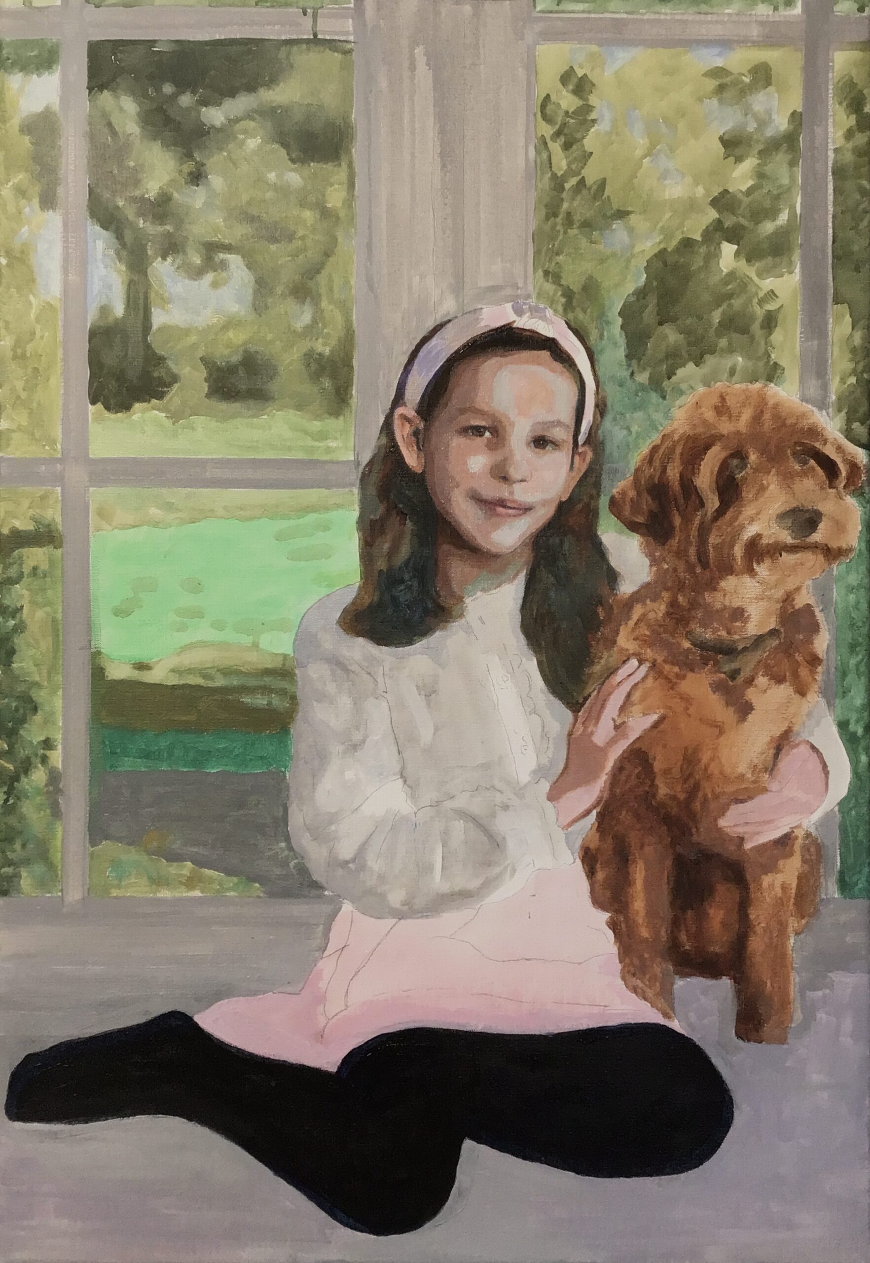 Onderschildering, olieverf op linnen, 80x55, 09-01-2026